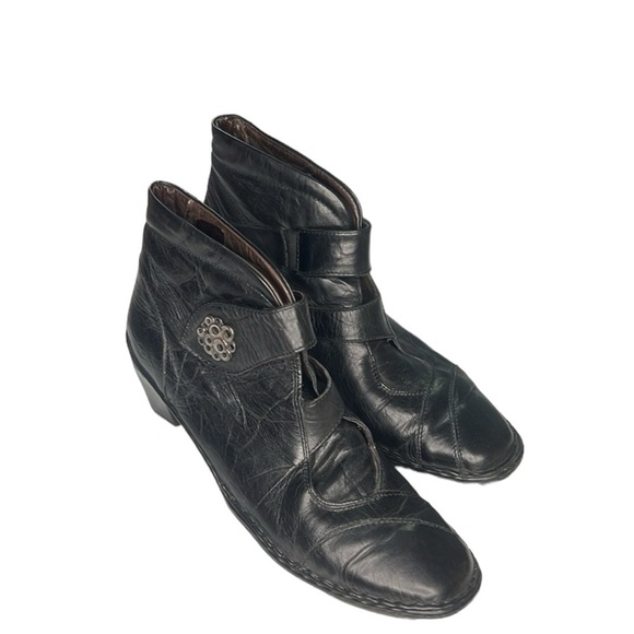 Josef Seibel Leather Boots Black - Picture 3 of 6